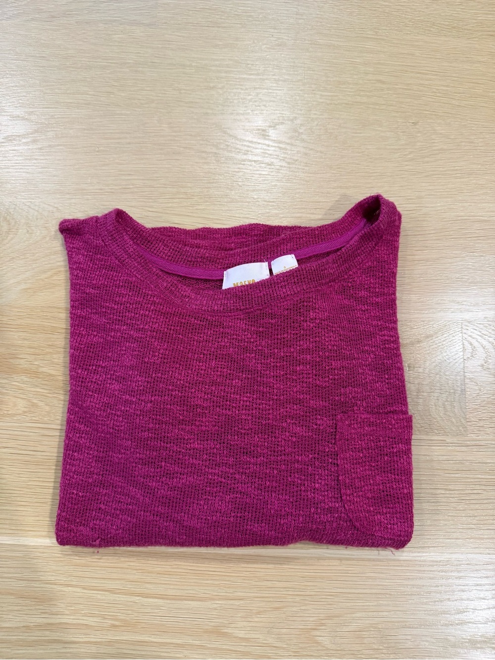 Maeve Long-Sleeve Knit Top in Magenta